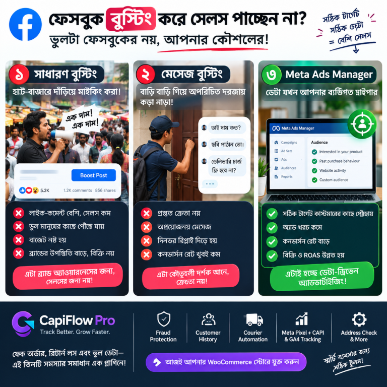 ফেসবুক বুস্টিং করে সেলস পাচ্ছেন না? ভুলটা ফেসবুকের নয়, আপনার কৌশলের!
